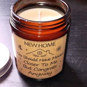 New home gift candle with lavender